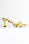 Signature Sole Yellow Lemon Drop Sculpted Heel Mules Online at Aza Fashions Signature Sole_Yellow Lemon Drop Sculpted Heel Mules _Online_at_Aza_Fashions