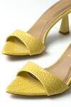 Signature Sole Yellow Lemon Drop Sculpted Heel Mules at Aza Fashions Signature Sole_Yellow Lemon Drop Sculpted Heel Mules _at_Aza_Fashions