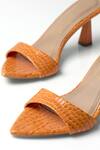 Buy Signature Sole Orange Tangerine Twist Sculpted Heel Mules Online at Aza Fashions Buy_Signature Sole_Orange Tangerine Twist Sculpted Heel Mules _Online_at_Aza_Fashions