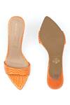 Shop Signature Sole Orange Tangerine Twist Sculpted Heel Mules at Aza Fashions Shop_Signature Sole_Orange Tangerine Twist Sculpted Heel Mules _at_Aza_Fashions