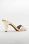 Signature Sole_Gold Champagne Shimmer Stiletto Mules _Online_at_Aza_Fashions