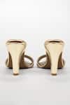 Signature Sole_Gold Champagne Shimmer Stiletto Mules _at_Aza_Fashions