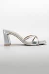 Shop Signature Sole Silver Criss-cross Heels Online at Aza Fashions Shop_Signature Sole_Silver Criss-cross Heels _Online_at_Aza_Fashions