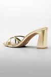 Signature Sole_Gold Criss-cross Heels _Online_at_Aza_Fashions