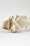Signature Sole_Gold Criss-cross Heels _at_Aza_Fashions