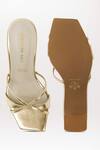Shop_Signature Sole_Gold Criss-cross Heels _at_Aza_Fashions