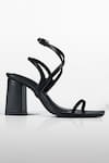 Shop Signature Sole Black Sculpted Noir Strappy Heels Online at Aza Fashions Shop_Signature Sole_Black Sculpted Noir Strappy Heels _Online_at_Aza_Fashions
