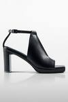 Signature Sole_Black Noir Luxe Peep-toe Block Heels _Online_at_Aza_Fashions