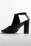 Signature Sole_Black Noir Luxe Peep-toe Block Heels _at_Aza_Fashions