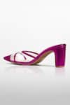 Buy_Signature Sole_Fuchsia Pink Metallic Pointed Toe Block Heels _Online_at_Aza_Fashions