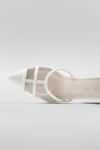 Buy_Signature Sole_White Pointed Toe Block Heels 
