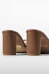 Buy_Signature Sole_Brown Tan Pointed Toe Block Heels _Online_at_Aza_Fashions