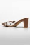Buy_Signature Sole_Brown Tan Pointed Toe Block Heels 