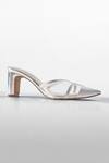 Buy_Signature Sole_Silver Glitter Pointed Toe Block Heels _at_Aza_Fashions