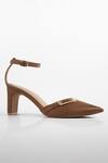 Buy_Signature Sole_Brown Tan Pointed-toe Block Heels _at_Aza_Fashions