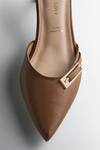 Shop_Signature Sole_Brown Tan Pointed-toe Block Heels _Online_at_Aza_Fashions