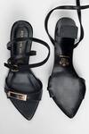Shop_Signature Sole_Black Gold Buckle Strap Heels _at_Aza_Fashions