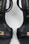 Shop_Signature Sole_Black Gold Buckle Strap Heels _Online_at_Aza_Fashions