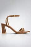 Signature Sole_Brown Mocha Luxe Gold Buckle Strap Heels _Online_at_Aza_Fashions