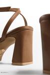 Buy_Signature Sole_Brown Mocha Luxe Gold Buckle Strap Heels _Online_at_Aza_Fashions