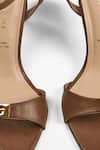 Buy_Signature Sole_Brown Mocha Luxe Gold Buckle Strap Heels 