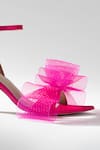 Buy_Signature Sole_Fuchsia Bloom Satin And Sheer Heels _Online_at_Aza_Fashions