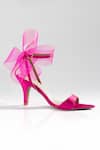 Shop_Signature Sole_Fuchsia Bloom Satin And Sheer Heels _Online_at_Aza_Fashions
