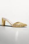 Buy_Signature Sole_Golden Mirage Luxe Cutwork Mules _at_Aza_Fashions