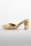 Signature Sole_Golden Mirage Luxe Cutwork Mules _Online_at_Aza_Fashions