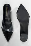 Shop_Signature Sole_Black Beaded Pointed Mules _at_Aza_Fashions