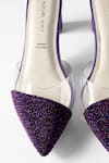 Buy_Signature Sole_Purple Crystal Embellished Pointed Mules 
