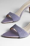 Buy_Signature Sole_Purple Textured Satin Pointed Heels 