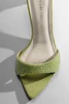 Buy_Signature Sole_Green Olive Glint Textured Pointed-toe Heels 