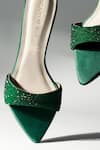 Buy_Signature Sole_Green Emerald Glam Mule Heels 