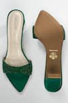 Shop_Signature Sole_Green Emerald Glam Mule Heels _at_Aza_Fashions