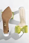 Shop_Signature Sole_Green Celeste Bow Lime Luxe Heels _at_Aza_Fashions