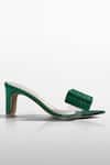 Buy_Signature Sole_Emerald Green Crystal Bow Heels _Online_at_Aza_Fashions