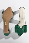 Shop_Signature Sole_Emerald Green Crystal Bow Heels _at_Aza_Fashions