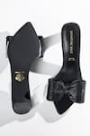 Shop_Signature Sole_Noir Loop Black Crystal Bow Heels _at_Aza_Fashions