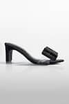 Signature Sole_Noir Loop Black Crystal Bow Heels _at_Aza_Fashions