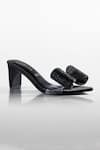 Buy_Signature Sole_Noir Loop Black Crystal Bow Heels _at_Aza_Fashions