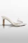 Signature Sole_White Crystal Bow Heels _at_Aza_Fashions