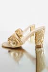 Shop_Signature Sole_Gold Designer Heels _at_Aza_Fashions