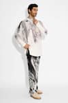 Buy_SHASHA GABA_Lush Morph Print Ivory Short Kurta _at_Aza_Fashions