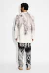 Shop_SHASHA GABA_Lush Morph Print Ivory Short Kurta _at_Aza_Fashions