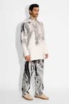 Shop_SHASHA GABA_Lush Morph Print Ivory Short Kurta _Online_at_Aza_Fashions