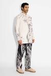 Buy_SHASHA GABA_Dots Print Ivory Short Kurta _Online_at_Aza_Fashions
