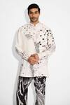 Buy_SHASHA GABA_Dots Print Ivory Short Kurta _at_Aza_Fashions