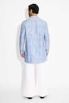 Shop_Shasha Gaba_Blue Polyester Embroidery Frost Designer Kurta _at_Aza_Fashions
