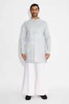 Buy_SHASHA GABA_Gray Orbs And Waves Dove Grey Kurta _Online_at_Aza_Fashions